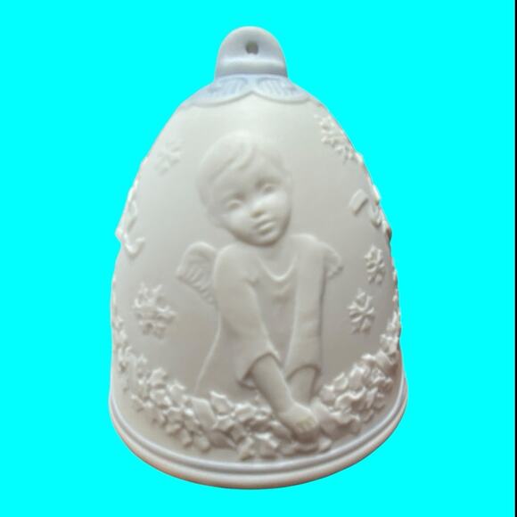 Lladro Angels Christmas Bell Ornament 2000 Babys First Christmas Orig Box Signed - Picture 1 of 10